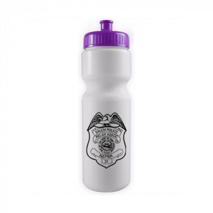 White with Violet Lid 28 oz. Sports Bottle - BPA Free